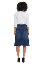 Load image into Gallery viewer, ESTEEZ Women’s Denim Skirt – A Line Jean - Below Knee Sydney Blue 2