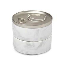 Load image into Gallery viewer, Umbra 299470-491 Tesora Jewelry Box, Two-Tier Resin Storage Container with Removable Lid, Marble/Nickel