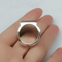 Load image into Gallery viewer, Great Gatsby Leonardo Dicaprio 925 silver ring Black onyx stamped silver ring Rings for men and women (Daisy Pictures, 7)
