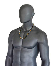 Load image into Gallery viewer, Long Beaded Necklace for Men Natural Stone Statement Jewelry Hematite Tigers Eye Labradorite Lava