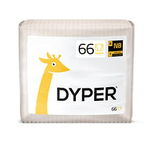 Load image into Gallery viewer, DYPER Bamboo Baby Diapers Size 1 / Newborn | Natural Honest Ingredients | Cloth Alternative | Day & Overnight | Plant-Based + Eco-Friendly | Hypoallergenic for Sensitive Skin | Unscented - 66 Count