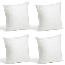 Load image into Gallery viewer, Foamily Set of 4-18 x 18 Premium Hypoallergenic Stuffer Pillow Inserts Sham Square Form Polyester, 18" L X 18" W, Standard/White