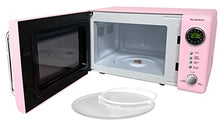 Load image into Gallery viewer, Nostalgia Retro 0.7 Cubic Foot 700-Watt Countertop Microwave Oven, Cu. Ft, Pink