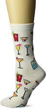 Load image into Gallery viewer, Hot Sox Women's Food Alcohol Novelty Fashion Casual Crew Socks, Tropical Drinks (White), Shoe Size: 4-10