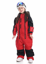 Load image into Gallery viewer, BUMDEEP Kid's Girls Boys One Pieces Ski Suits Jumpsuits Snowsuits Snowboard Waterproof Jackets (Red ,125cm)