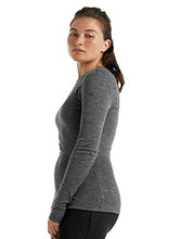 Load image into Gallery viewer, Icebreaker Merino Women's Standard 175 Everyday Cold Weather Base Layer Thermal Long Sleeve Crewneck T-Shirt, Gritstone HTHR, Medium