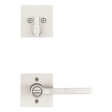 Load image into Gallery viewer, Kwikset 991 Halifax Keyed Entry Lever and Single Cylinder Deadbolt Combo Pack featuring SmartKey Security in Satin Nickel