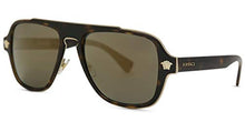 Load image into Gallery viewer, Versace Mens Sunglasses Tortoise/Gold Metal - Non-Polarized - 56mm