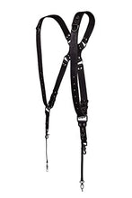 Load image into Gallery viewer, Camera Strap Accessories for Two-Cameras – Dual Shoulder Leather Harness – Multi Camera Gear for DSLR/SLR Black ProInStyle strap by Coiro