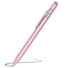 Load image into Gallery viewer, KECOW Stylus Digital Pen for Touch Screens, 1.45mm fine Elastic Tip Rechargeable Pencil Compatible for iPad iPhone Samsung Phone &Tablets,iOS&Android for Drawing and Writing Capacitive Pen (Rose Gold)