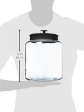 Load image into Gallery viewer, Anchor Hocking 2-Gallon Montana Glass Jar with Fresh Seal Lid, Brushed Metal, Set of 1