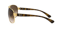 Load image into Gallery viewer, Ray-Ban Men's RB3386 Aviator Sunglasses, Gold/Brown Gradient Dark Brown, 63 mm
