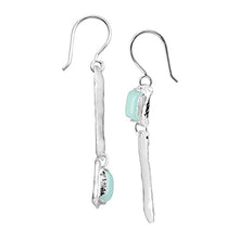 Load image into Gallery viewer, Silpada 'I'll Never Pas-Tell' Natural Chalcedony Hinged Drop Earrings in Sterling Silver