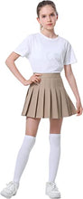 Load image into Gallery viewer, SANGTREE Girl Pleated School Uniform Cosplay Costume Skort Skirt Khaki, 2-3 Years = Tag 100