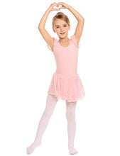 Load image into Gallery viewer, Arshiner Girls Ruffle Sleeve Ballet Dance Dress Tutu Skirted Leotard, 8-9 Years, Ballet Pink