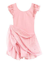 Load image into Gallery viewer, Arshiner Girls Ruffle Sleeve Ballet Dance Dress Tutu Skirted Leotard, 8-9 Years, Ballet Pink