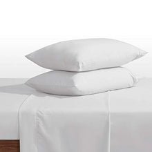 Load image into Gallery viewer, SLEEP ZONE Bed Sheet Set Repreve Microfiber Bedding Sheets Ultra Soft Wrinkle Free Hypoallergenic Fade Resistant with Deep Pocket Easy Care, White, Queen