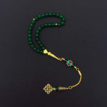 Load image into Gallery viewer, -Orient Collection-Prayer Beads-Worry Beads-Tesbih-Tasbih-Tasbeeh-Misbaha-Masbaha-Subha-Rosary (Green Jade Stone (8 mm-33 Beads))
