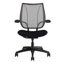 Load image into Gallery viewer, Humanscale Liberty Office Desk Task Chair - L116BN02V102-B Pinstripe Silver Backrest - Vellum Graphite Seat (Renewed)