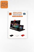 Load image into Gallery viewer, 10" HD Phone Magnifier, Screen Amplifier Enlarger, Universal Mobile Projector for Movies Videos and Gaming, Magnifying Cell, Foldable Stand Supports iPhone Samsung and All Smartphones (Black)