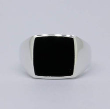 Load image into Gallery viewer, lifufinejewels Mens 925 Sterling Silver Black Onyx Signet Ring (13)