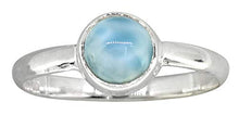 Load image into Gallery viewer, YoTreasure Natural Larimar Solid 925 Sterling Silver Ring