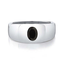 Load image into Gallery viewer, Gem Stone King 1.60 Ct Oval Black Onyx 925 Sterling Silver Men's Ring (Size 10)
