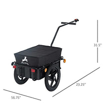 Load image into Gallery viewer, Aosom Double Wheel Internal Frame Enclosed Bicycle Cargo Trailer - Black