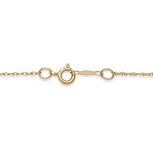 Load image into Gallery viewer, Natural Green Jade Teardrop Pendant Chain Necklace in 10K Gold,18"