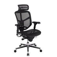 Load image into Gallery viewer, WorkPro Quantum 9000 Ergonomic Mesh High-Back Executive Chair with Headrest, Black/Silver