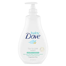 Load image into Gallery viewer, Baby Dove Tip to Toe Baby Wash Sensitive Moisture 20 oz for Sensitive Skin Washes Away Bacteria, Fragrance-Free Baby Wash