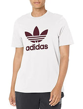 Load image into Gallery viewer, adidas Originals Men's Adicolor Trefoil Tee, White/Victory Crimson, X-Small