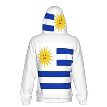 Load image into Gallery viewer, Uruguay Flag Print Hoodies Kids 3D Print Sweatshirts Long Sleeve Pullover Hoodies with Pocket for Teen Boys and Girls Black
