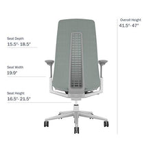 Load image into Gallery viewer, Haworth Fern High Performance Office Chair with Ergonomic Innovations and Flexible Mesh Back, Silver Leaf