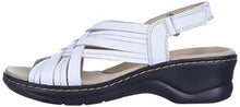 Load image into Gallery viewer, Clarks womens Lexi Carmen Sandal, White Leather, 9.5 US