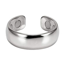 Load image into Gallery viewer, MagnetRX® Magnetic Therapy Pain Ring - Elegant Stainless Steel Ring for Pain Relief, Circulation, Healing & Arthritis Ring - Magnet Therapy Rings for Men (Polished Silver | Size: 8)