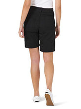 Load image into Gallery viewer, Lee Women's Missy Relaxed Fit Avey Knit Waist Cargo Bermuda Short, Black, 4