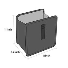 Load image into Gallery viewer, KMMOTORS Foldable Car Garbage Can Patented Car Waste Basket Comfortable Multifuntional Vegan Leather and Oxford Clothes Car Organizer Car Trash Can (Large, Black)