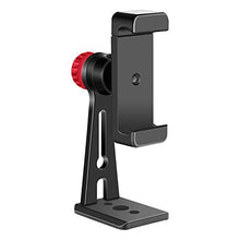 Load image into Gallery viewer, Neewer Metal Cellphone Holder Clip Desktop Tripod Mount Adapter for iPhone X 8 8plus 7 7plus,Samsung S9 S8,Huawei P9 Smartphone within 2.2-3.5 inches Width,Mount Tripod Ball Head Light Stand Slider