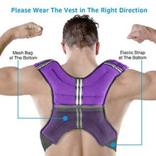 Load image into Gallery viewer, Henkelion Weighted Vest Weight Vest for Men Women Kids Weights Included, Body Weight Vests Adjustable for Running, Training Workout, Jogging, Walking - Purple - 12 Lbs