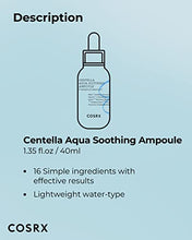 Load image into Gallery viewer, COSRX Hydrium Centella Aqua Soothing Ampoule, 40ml / 1.35 fl.oz | Centella 42% Watery Essence | Korean Skin Care, Vegan, Cruelty Free, Paraben Free