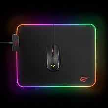 Load image into Gallery viewer, havit RGB Gaming Mouse Pad Soft Non-Slip Rubber Base Mouse Mat for Laptop Computer PC Games (13.8 X 9.8 X 0.16 inches, Black)