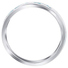 Load image into Gallery viewer, Men's Blue Turquoise Gemstone Inlay Southwestern style Sterling Silver Kokopelli Wedding Band Ring Size 7