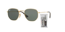 Load image into Gallery viewer, Ray-Ban RB3548N HEXAGONAL 001 54M Gold/Green Sunglasses For Men For Women