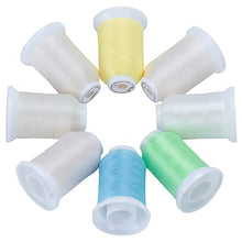Load image into Gallery viewer, New brothread 8 Spools UV Color Changing Embroidery Machine Thread Kit 30WT 500M(550Y) Each Spool for Embroidery, Quilting, Sewing