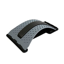 Load image into Gallery viewer, Back Stretching Device,Back Cracker Massager for Bed & Chair & Car,Multi-Level Lumbar Support Stretcher Spinal, Lower and Upper Muscle Pain Relief(Gray Black)