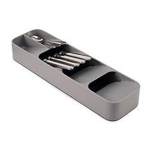 Load image into Gallery viewer, Joseph Joseph DrawerStore Compact Cutlery Organizer Kitchen Drawer Tray, Small, Gray