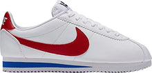 Load image into Gallery viewer, Nike Women's Classic Cortez Leather,White/Varsity Red/Varsity Royal,5.5