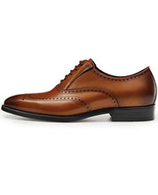 Load image into Gallery viewer, FRASOICUS Mens Dress Shoes Genuine Leather Brogue Oxford Formal Shoes for Men 8 Brown