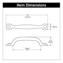Load image into Gallery viewer, Hickory Hardware P3000-BI-10B Refined Rustic Collection Pull, 3-3/4 Inch (96mm) Center, Black Iron, 10 Each